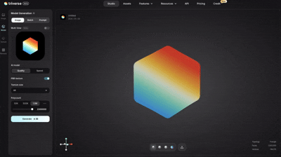 3D logo generated by Triverse