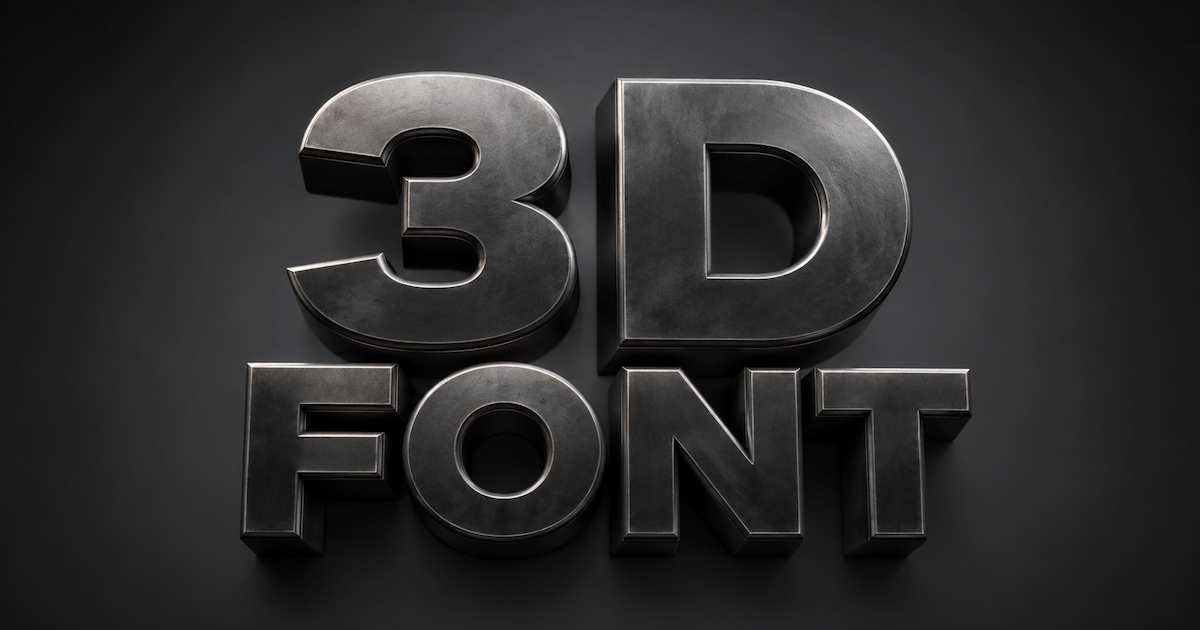 3d font cover