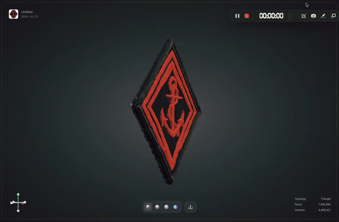 3D relief generated by Triverse AI