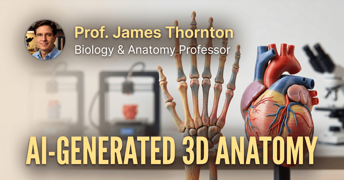 3D anatomy teaching model generated by Triverse AI