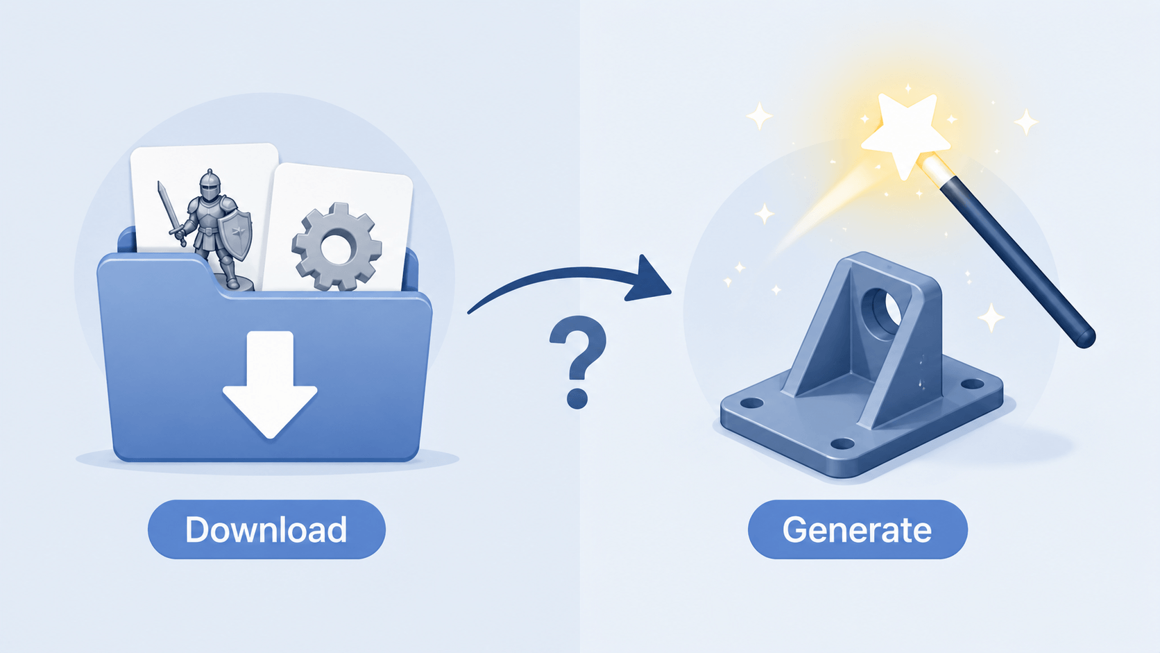 AI Generation vs. Downloading model file