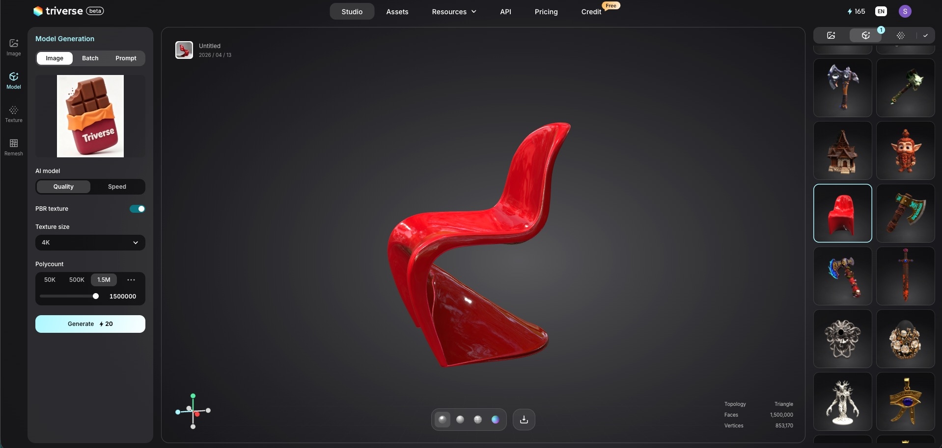 Triverse helps you make idea before using CAD