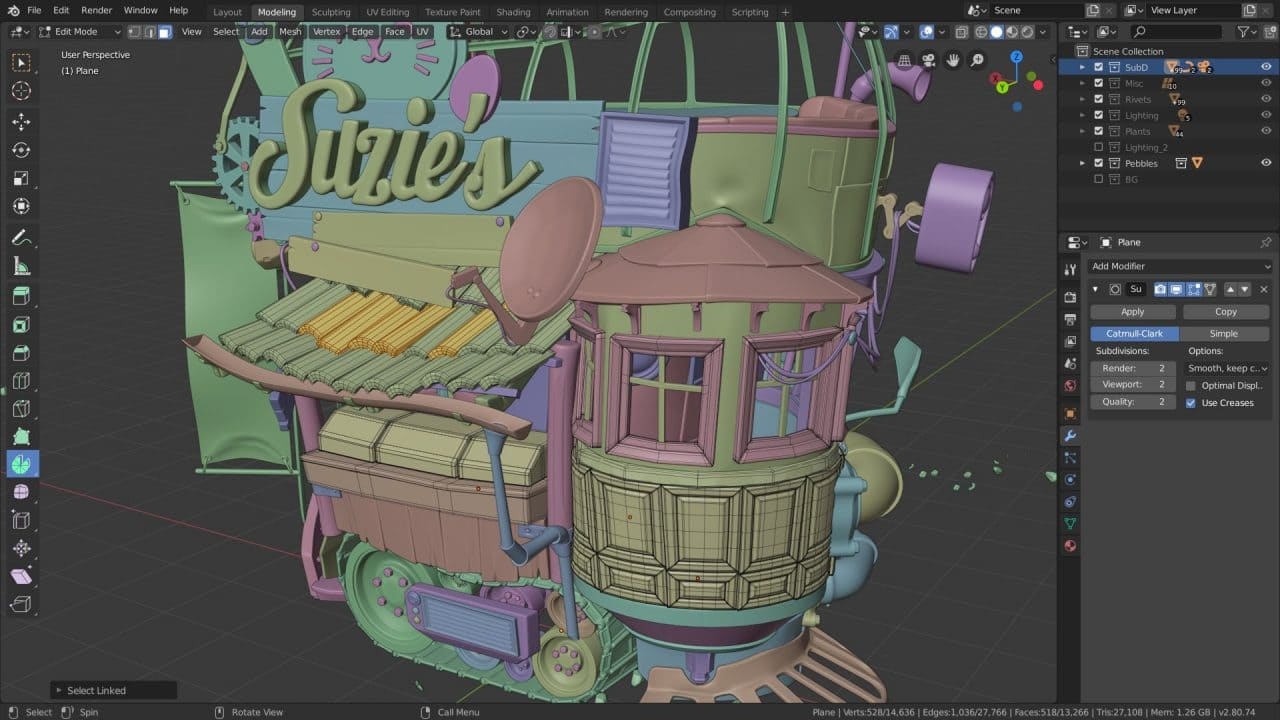 Blender modeling software
