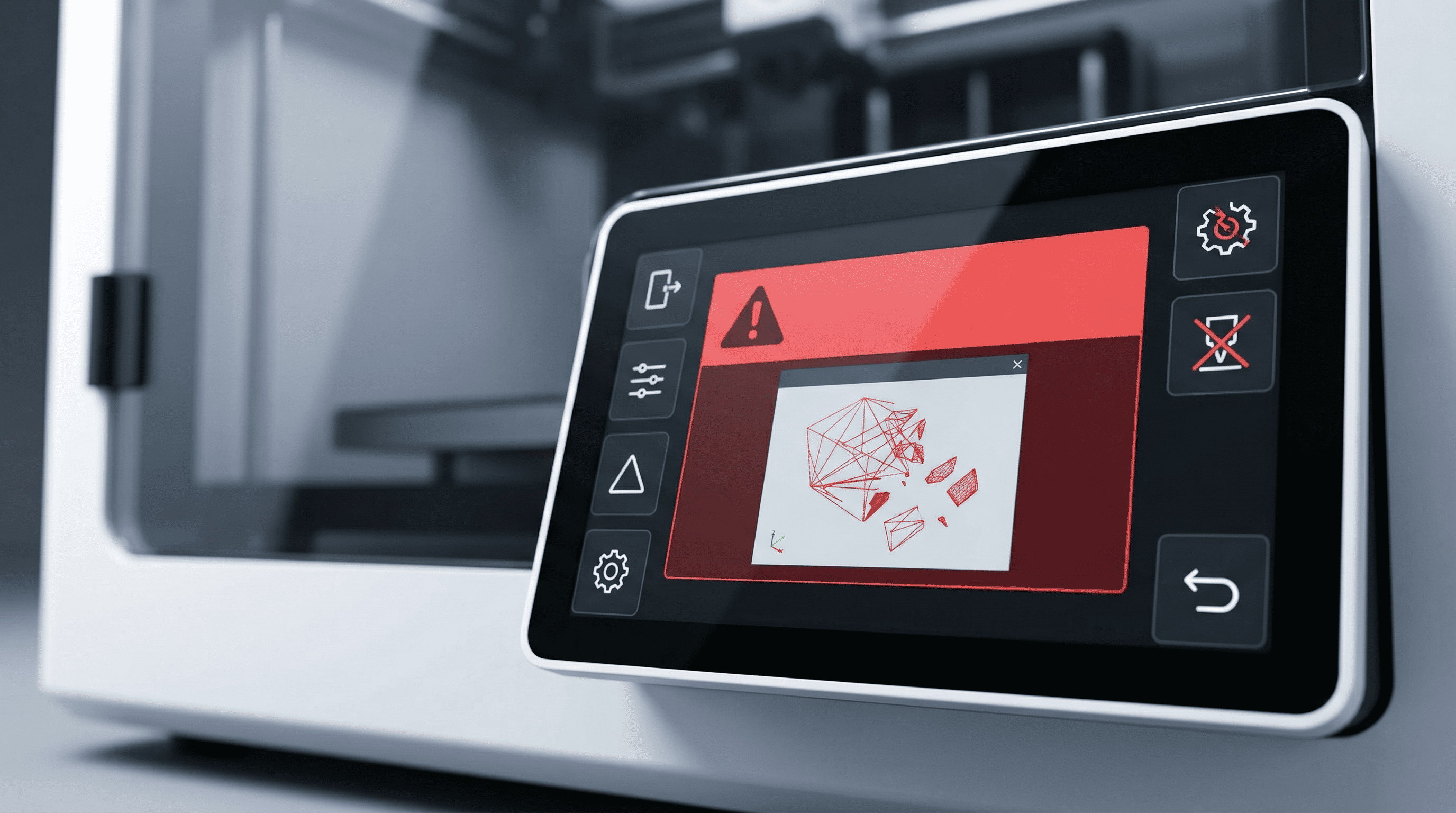 broken note on 3D printer