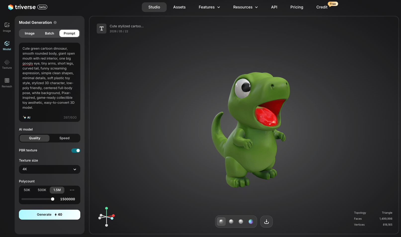 green dinosaur