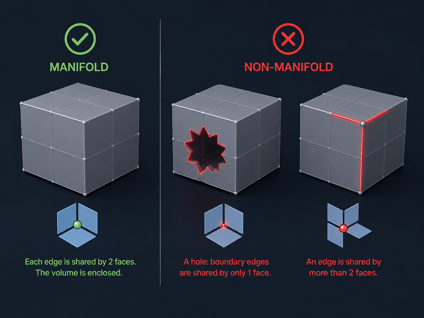 manifoldness vs non-manifoldness