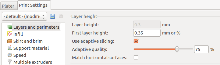 print setting