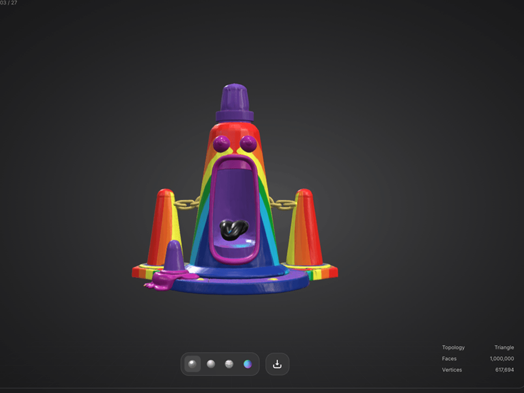 triverse texturing rainbow