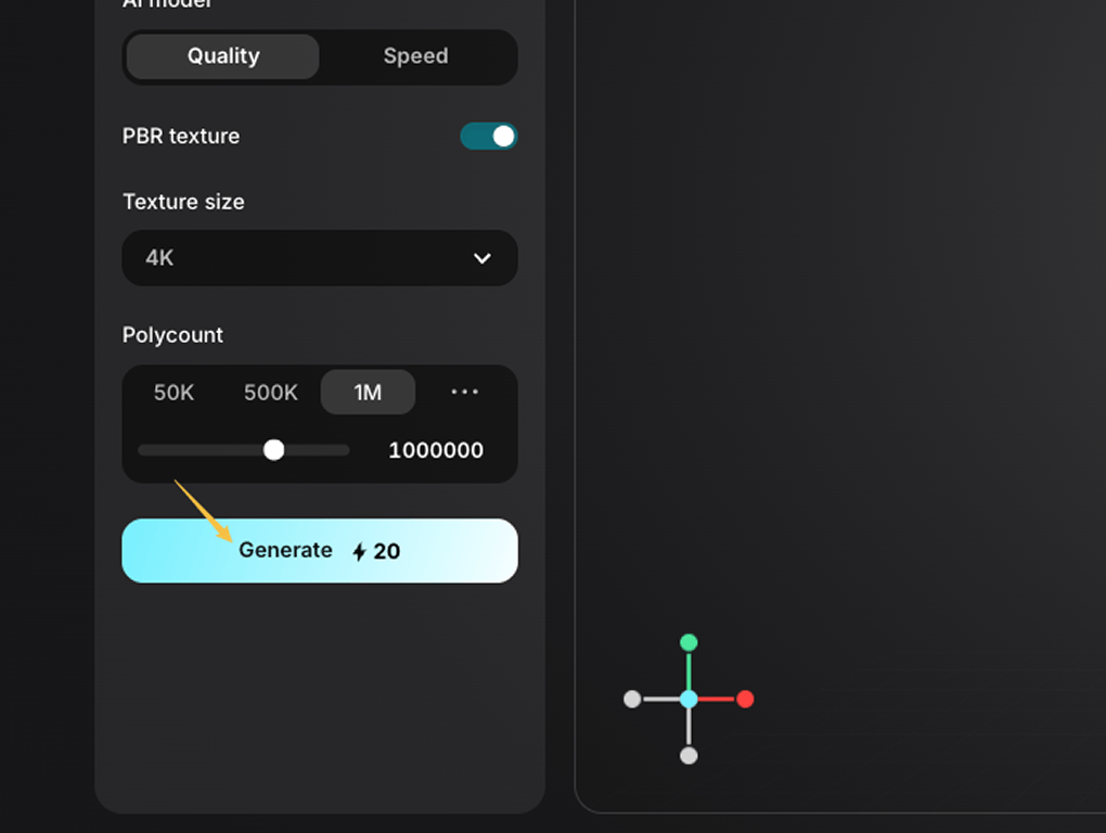 click generate