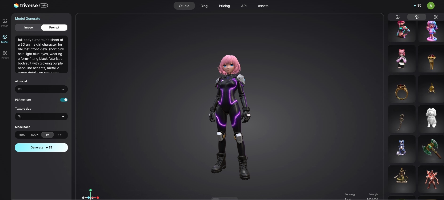 full body VRChat 3D model