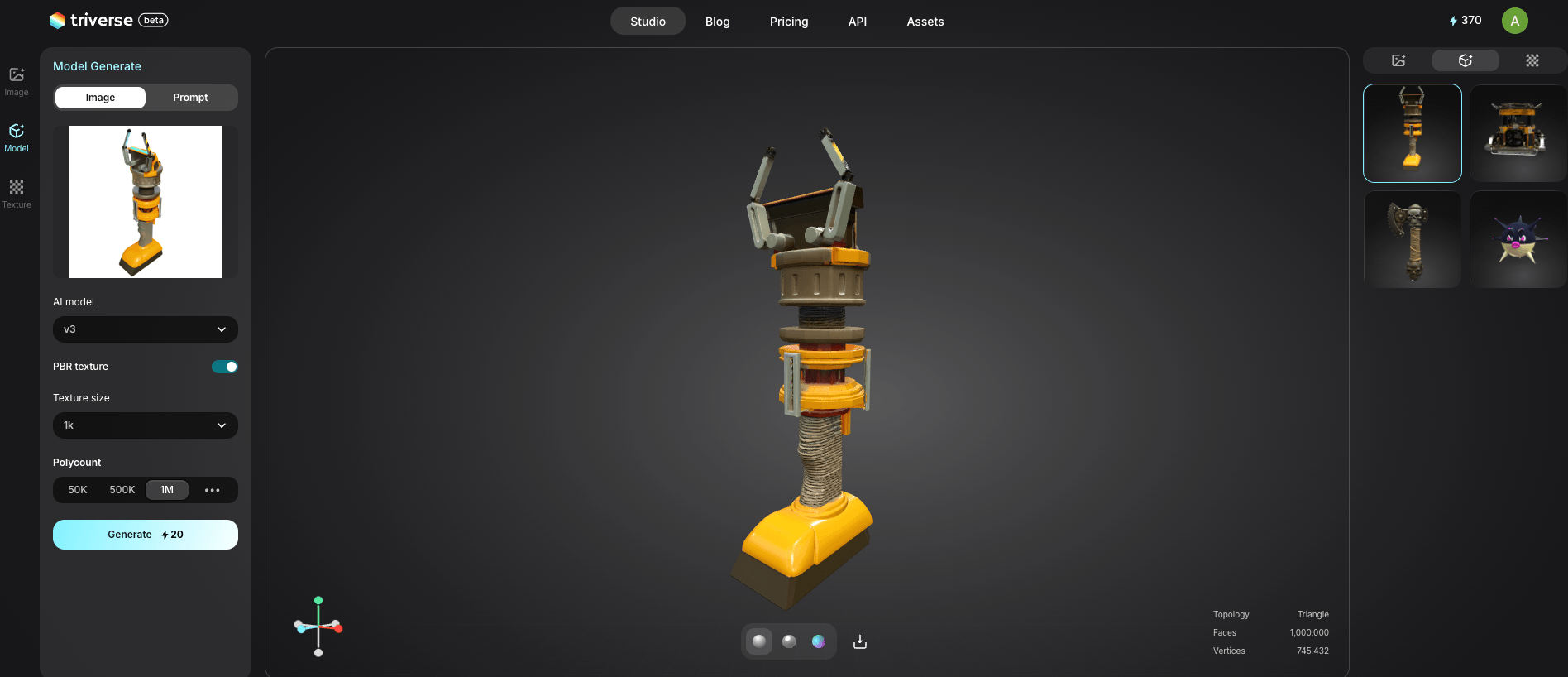 factory 3d model by Triverse