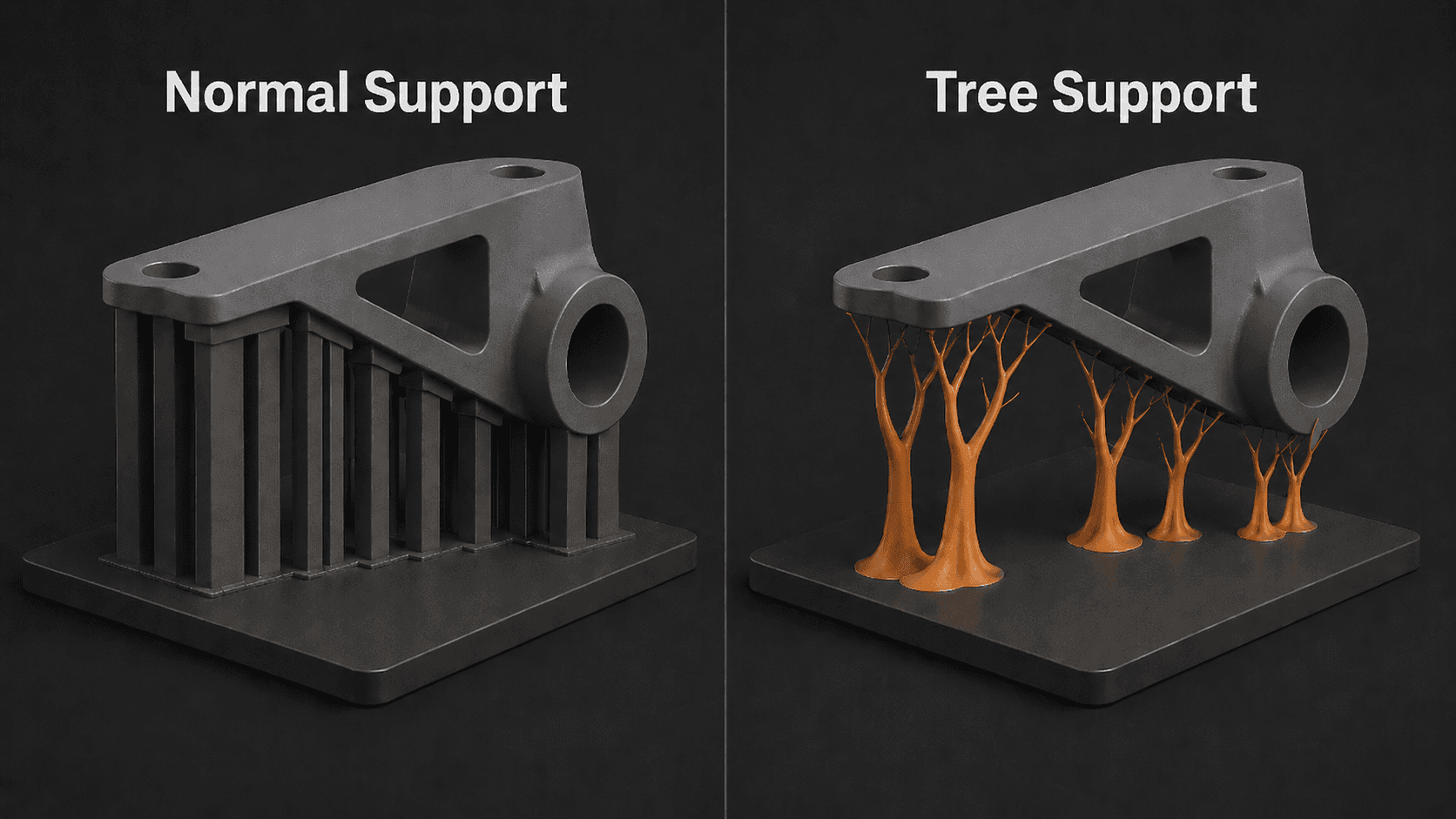 tree support VS normal support
