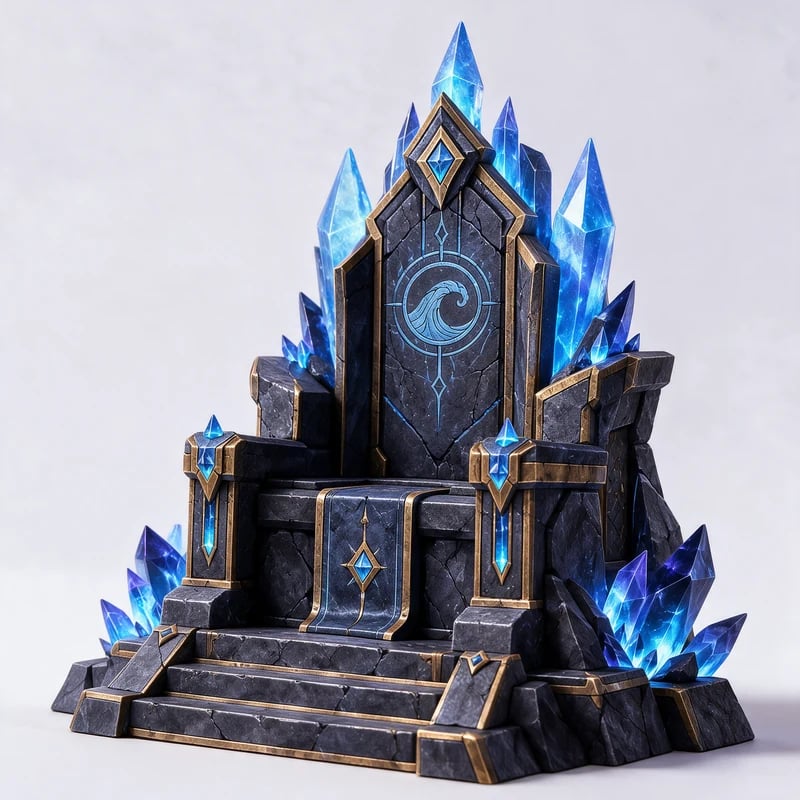 Crystal Throne 3D game asset