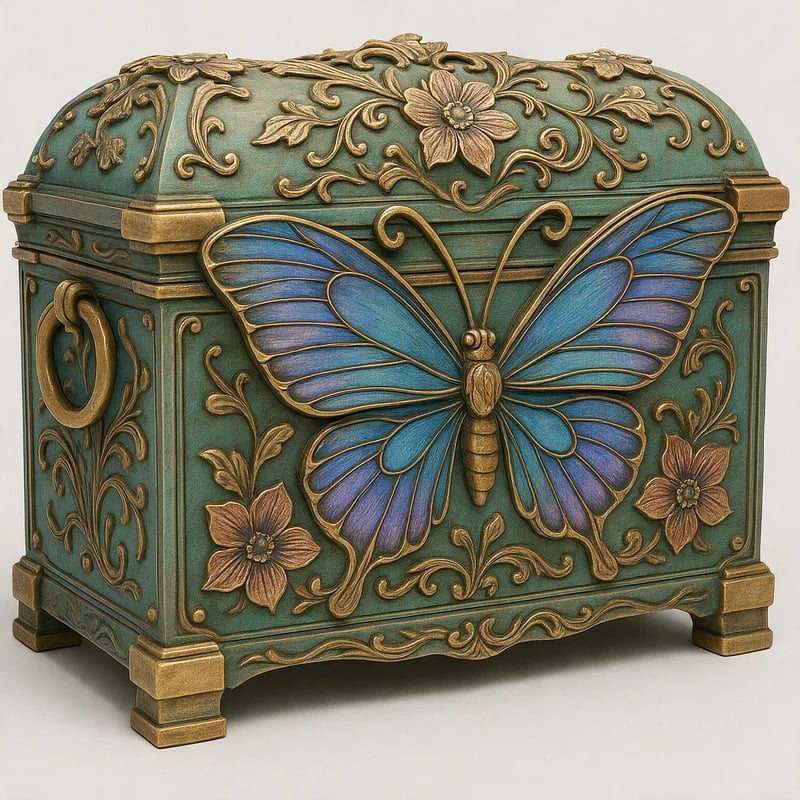 Fantasy Butterfly Chest 3D game asset