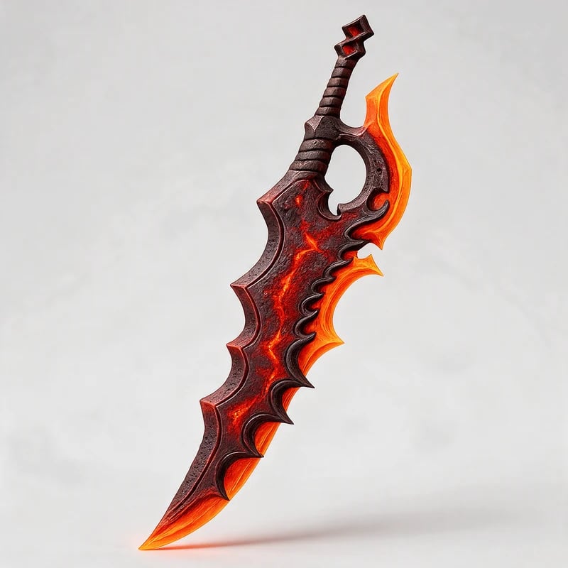 Flame Sword 3D game asset