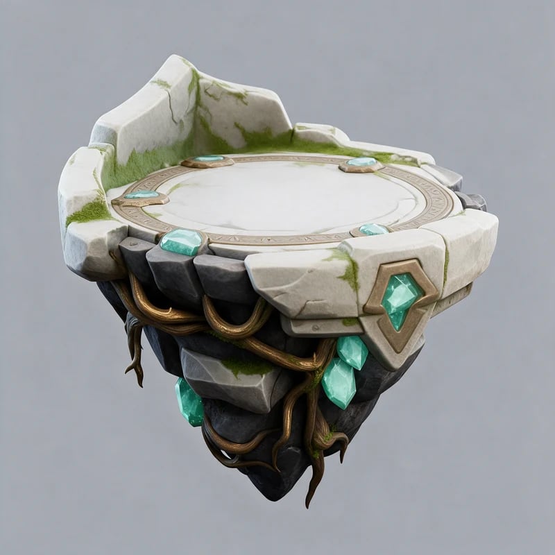 Floating Platform 3D game asset