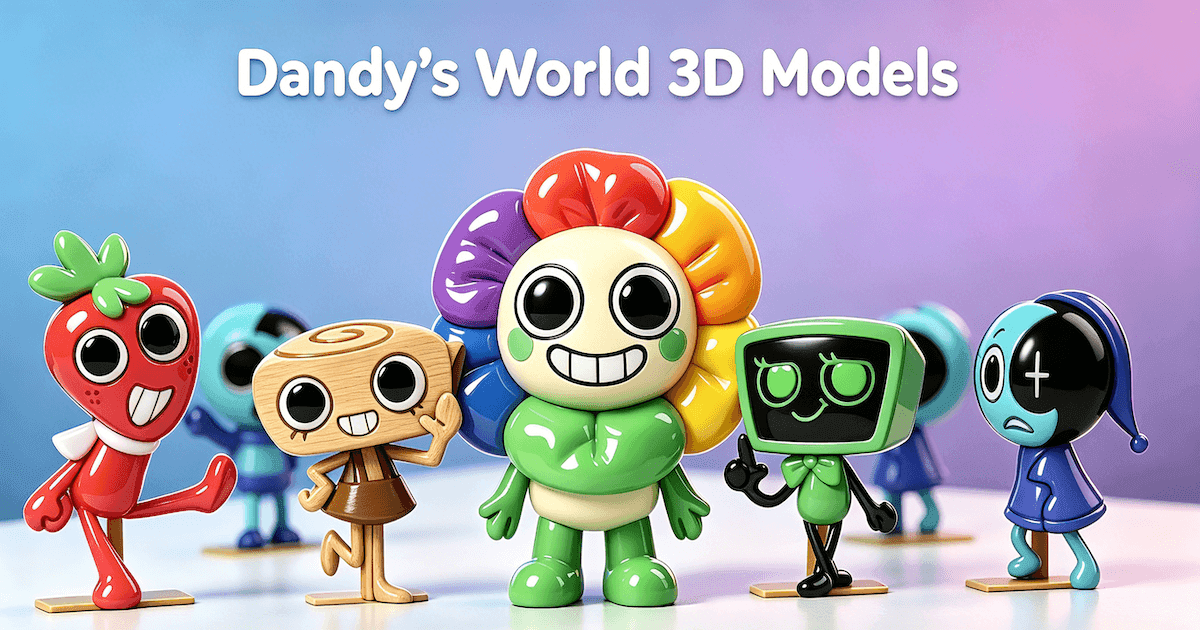 Dandy's World 3D models