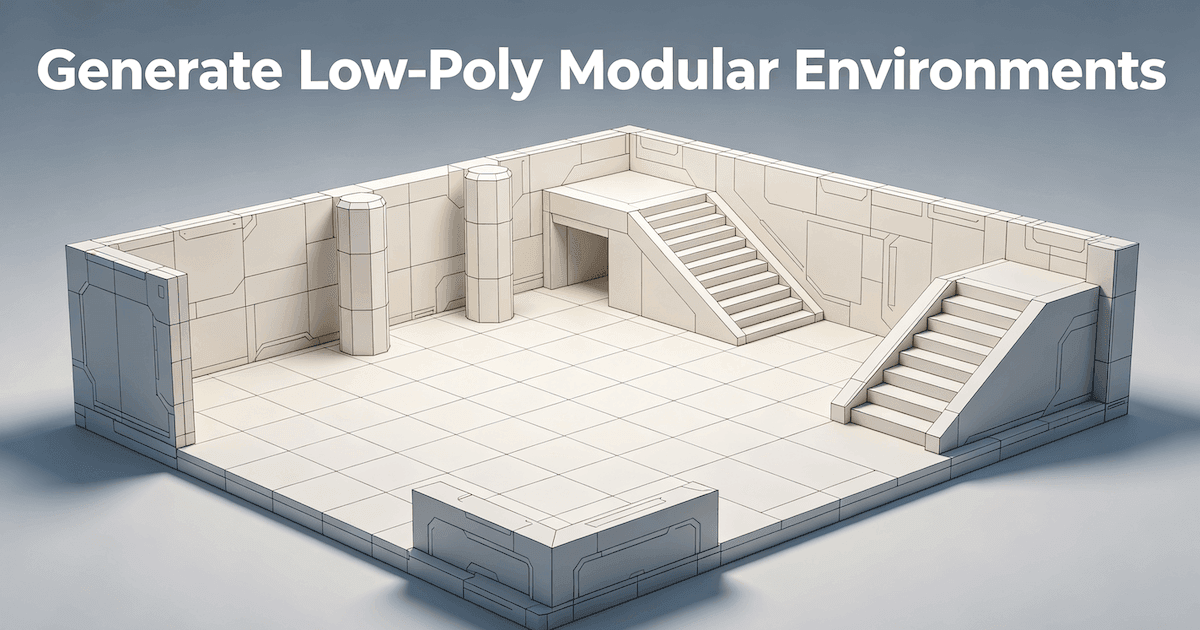 How to Generate Low-Poly Modular Environments