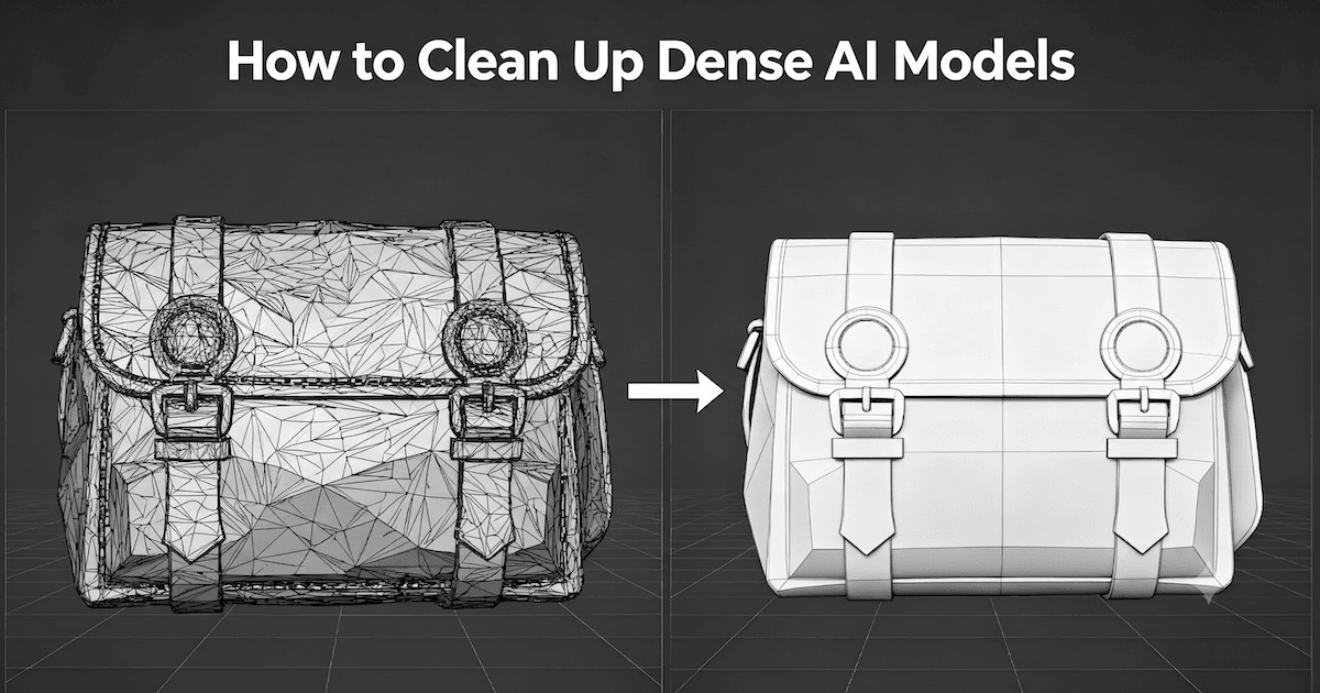 How to clean up dense AI 3D models in Blender