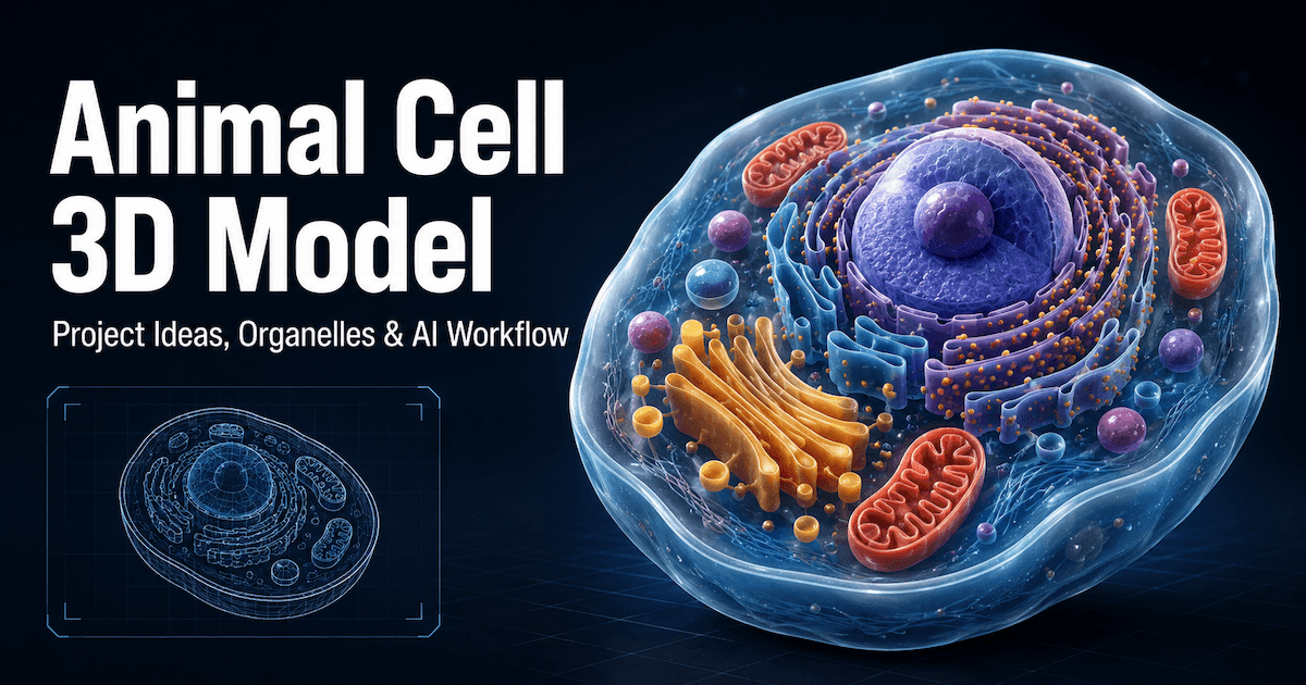 animal cell 3D model