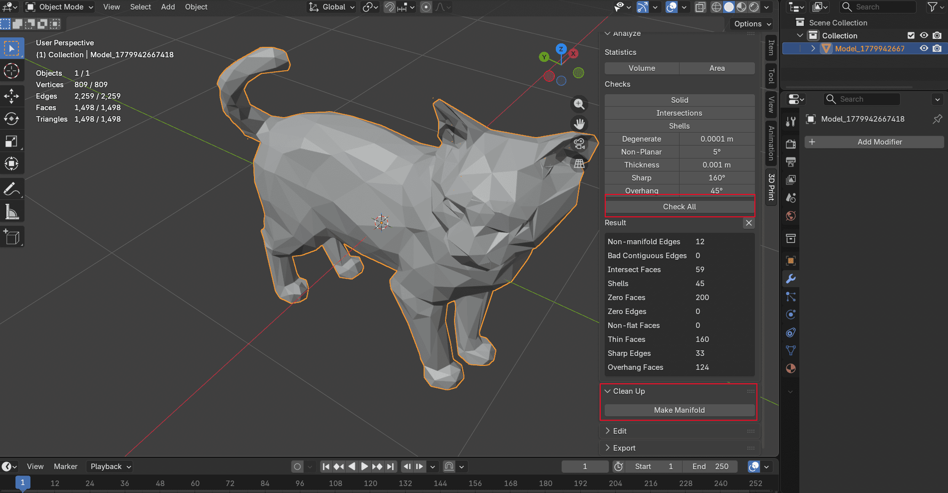 blender auto fix