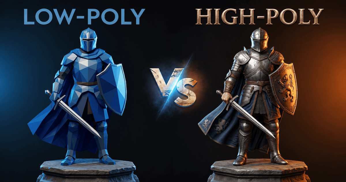 low-poly VS. high-poly