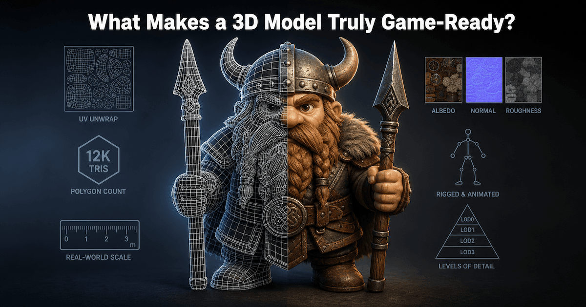 what makes a 3D model game-ready