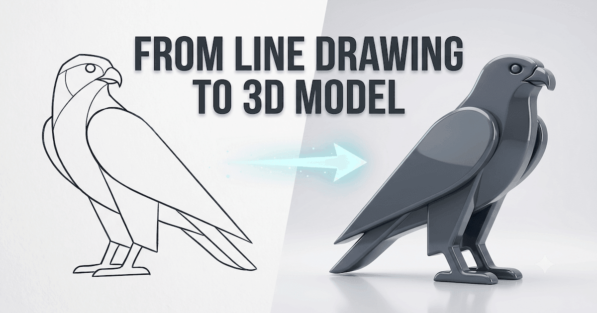 How to Create a 3D Model from a Line Drawing (5 Methods)