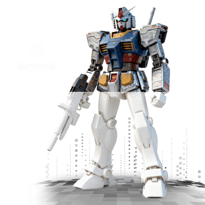 文本转 3D 第二步预览