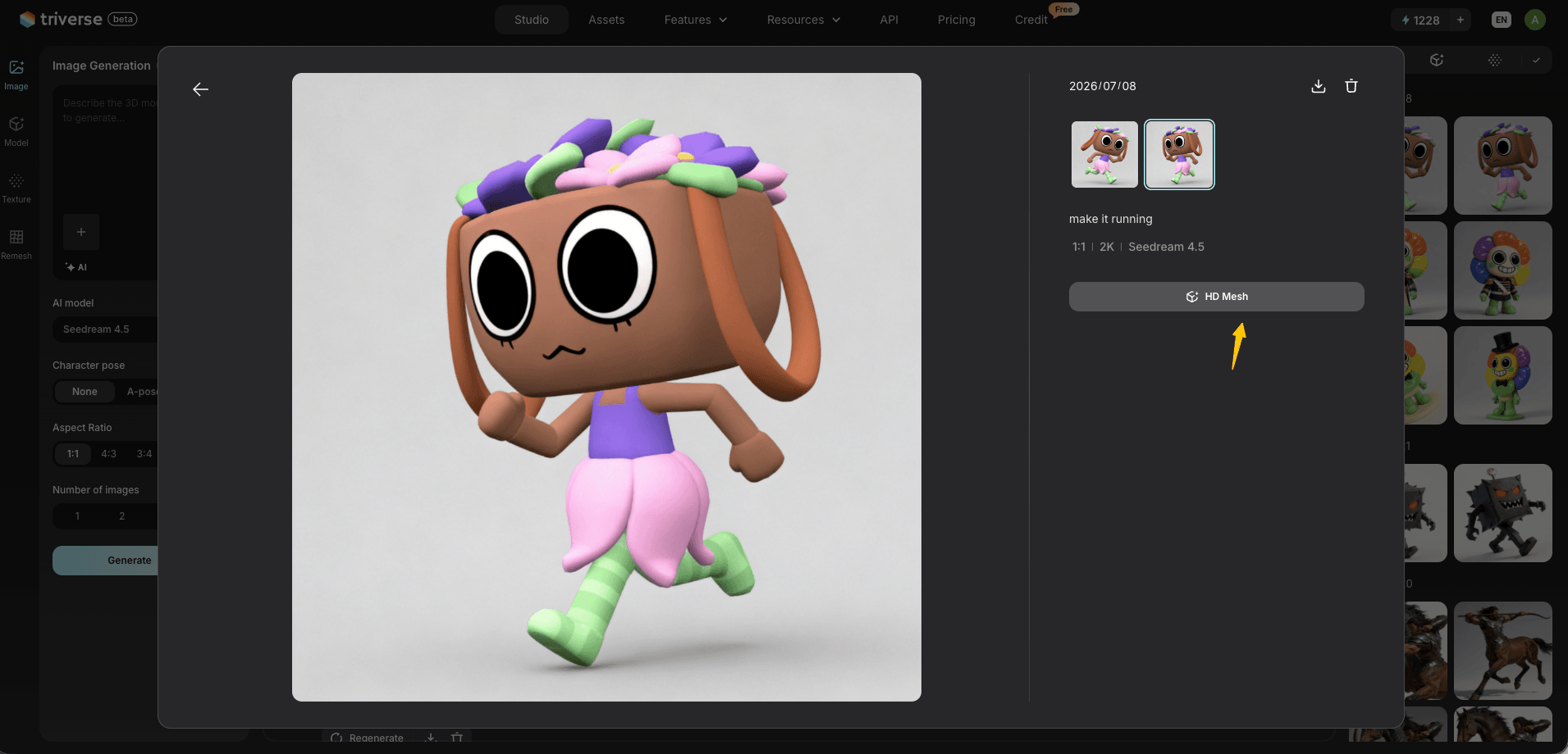 HD mesh Triverse