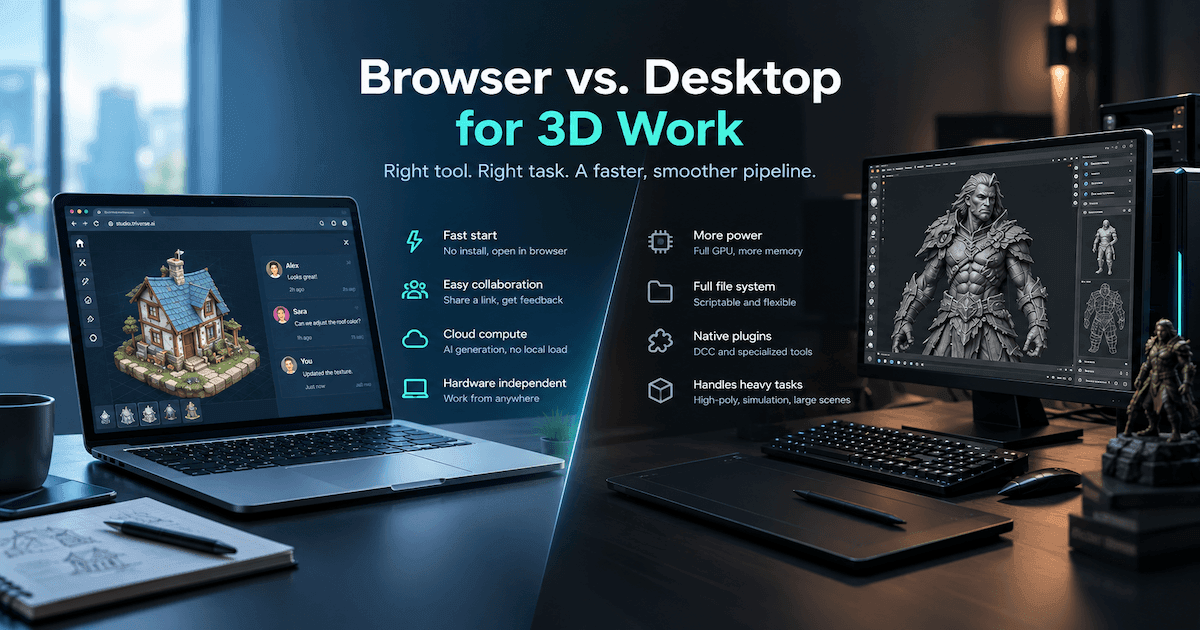 browser vs desktop 3D work