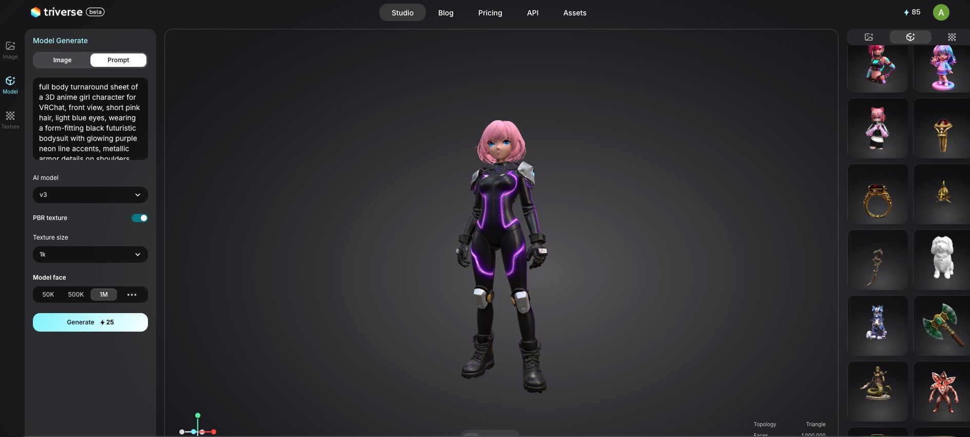 full body VRChat 3D model