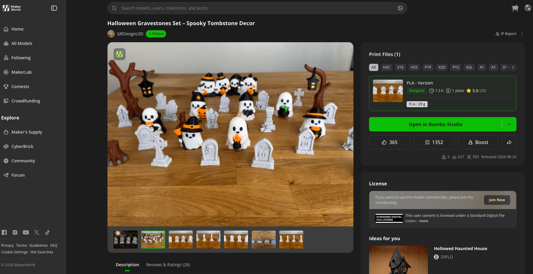 Halloween 3D printing set in Makerworld