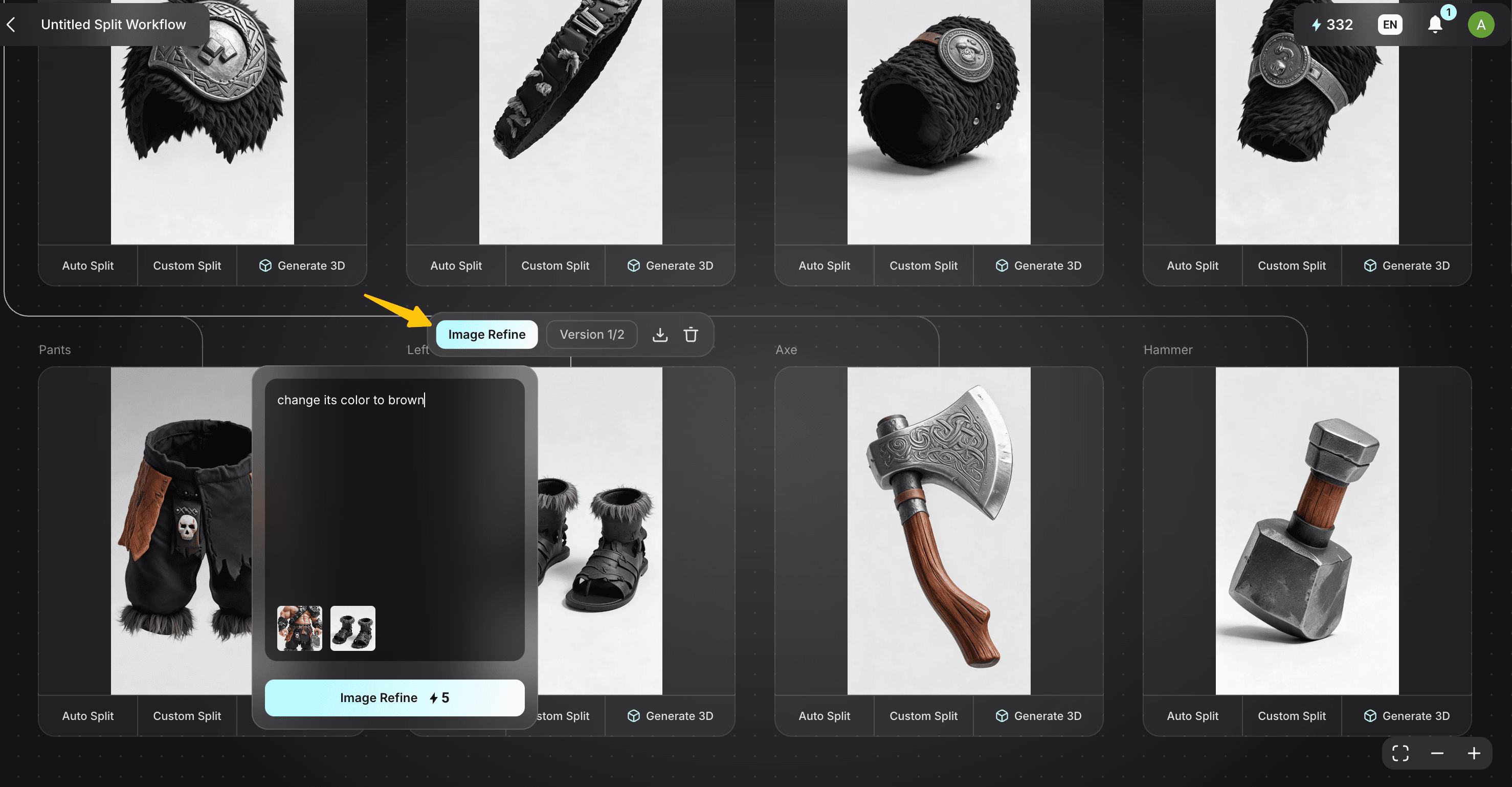 image refine in Triverse AI