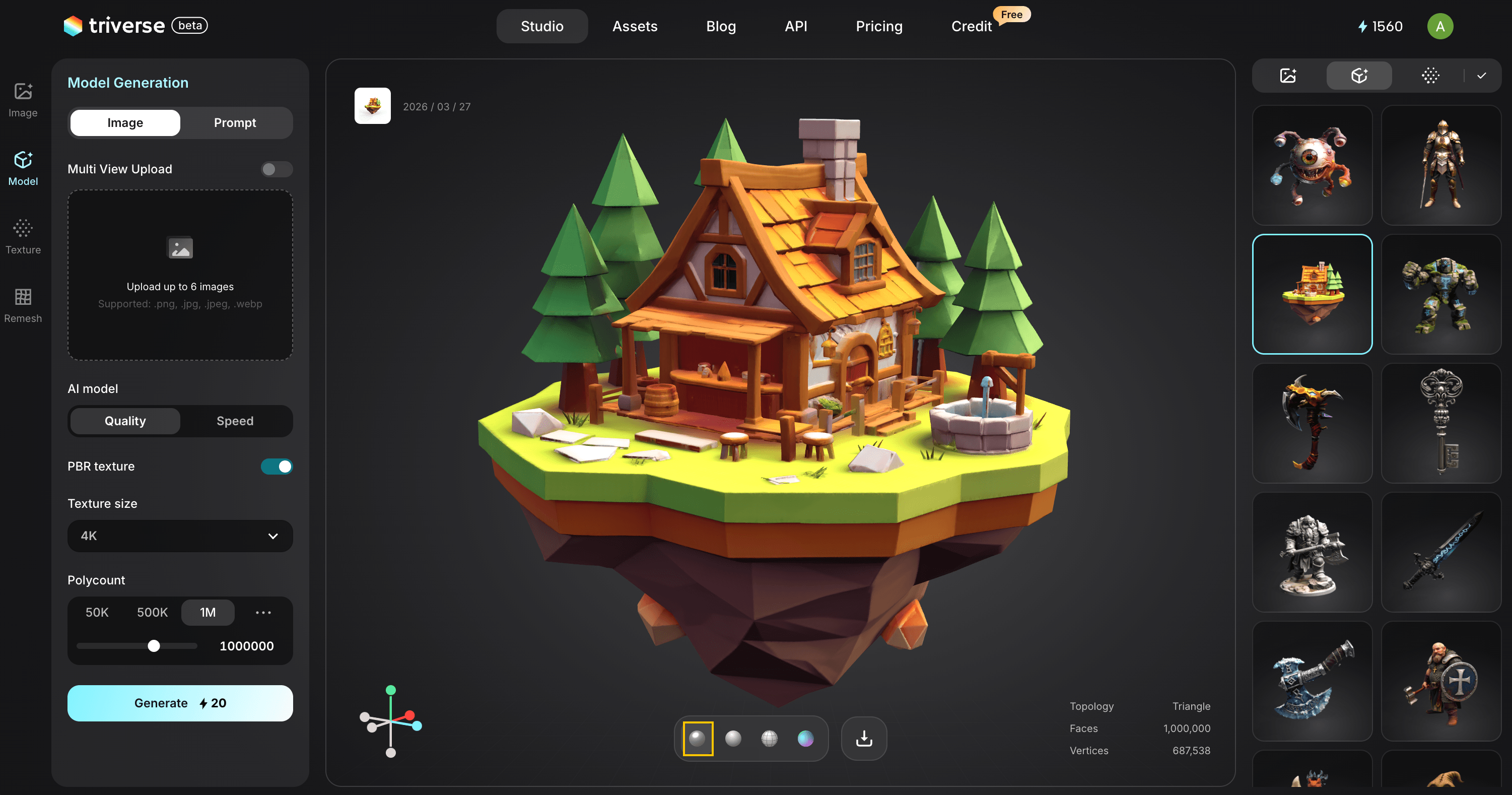 Triverse 3D render