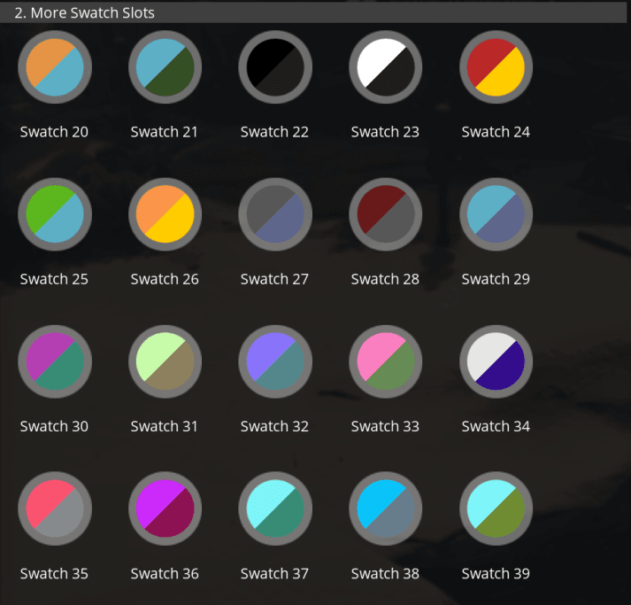 More Swatch Slots
