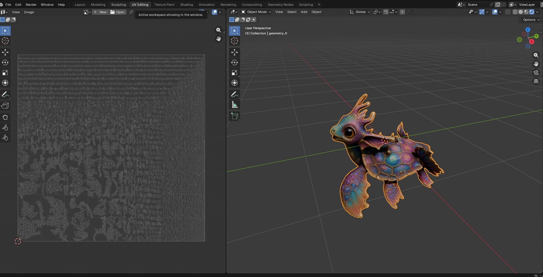 proper good UV mapping model generated by Triverse AI