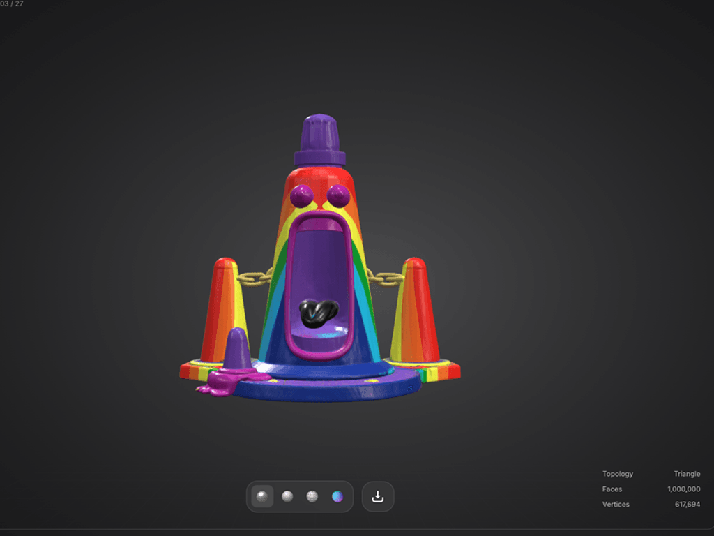 triverse texturing rainbow