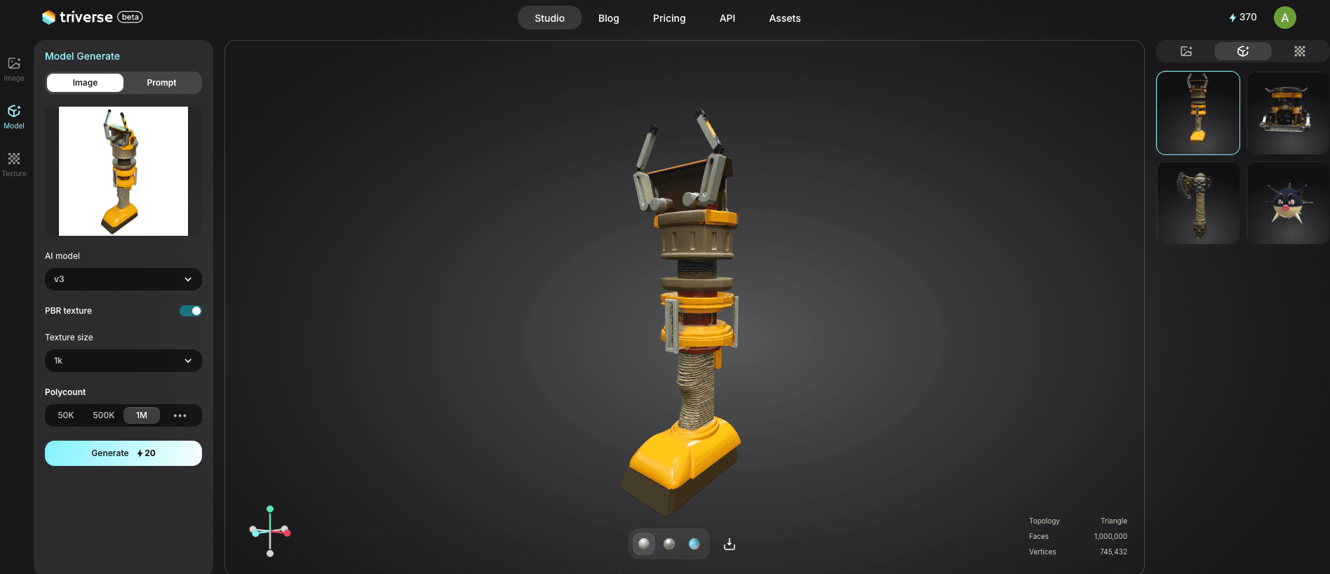 factory 3d model by Triverse