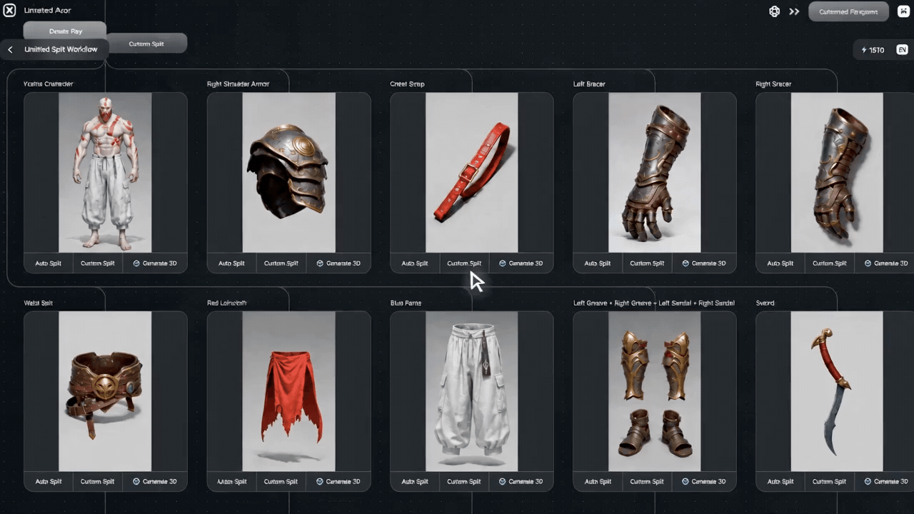 split workflow in Triverse AI