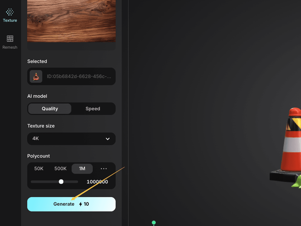 triverse texturing generate