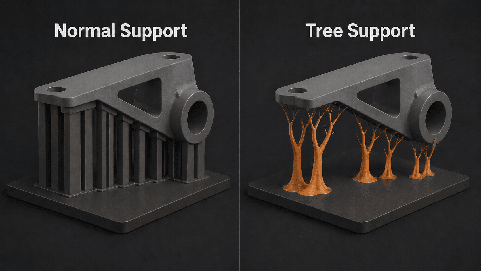 tree support VS normal support