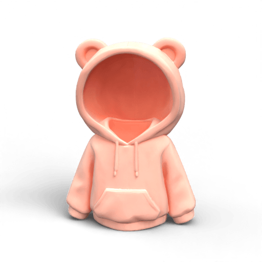 Pink Bear-Eared Hoodie