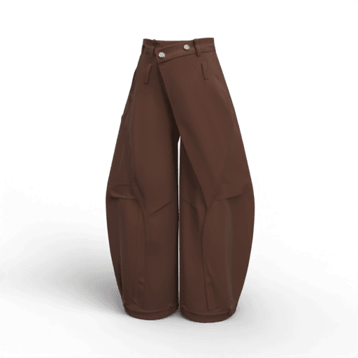 Brown Wide-Leg Trousers