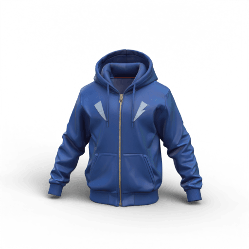 Blue Zip-Up Hoodie