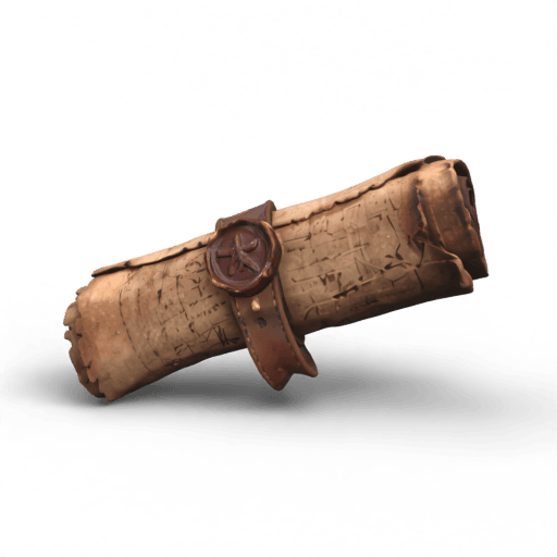 Sealed Scroll 3D Model