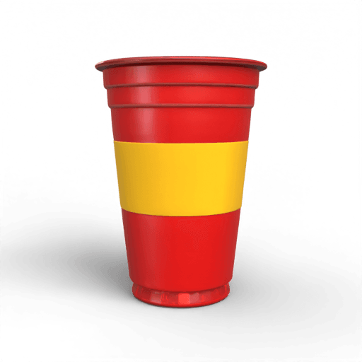 Red Plastic Drinking Cup