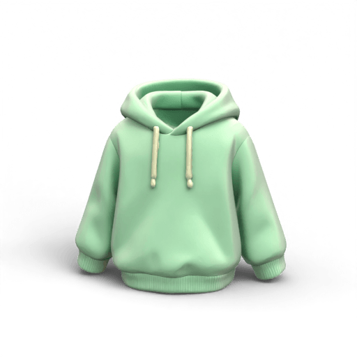 Mint Green Hoodie 3D Model