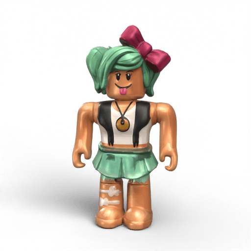 Low-poly Roblox Girl Figure