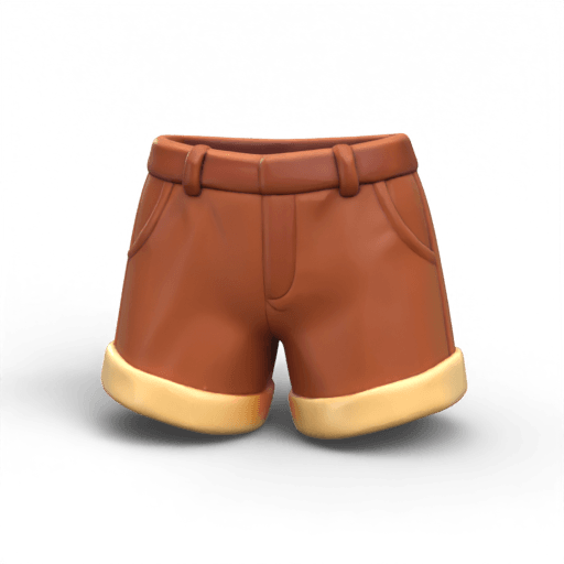 Brown Shorts 3D Model